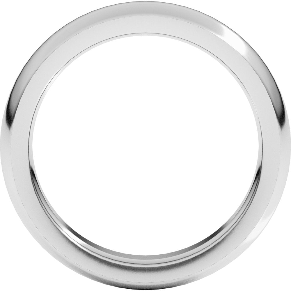 10K White Gold 4 mm Heavyweight Comfort-Fit Half Round Band Size 5.5
