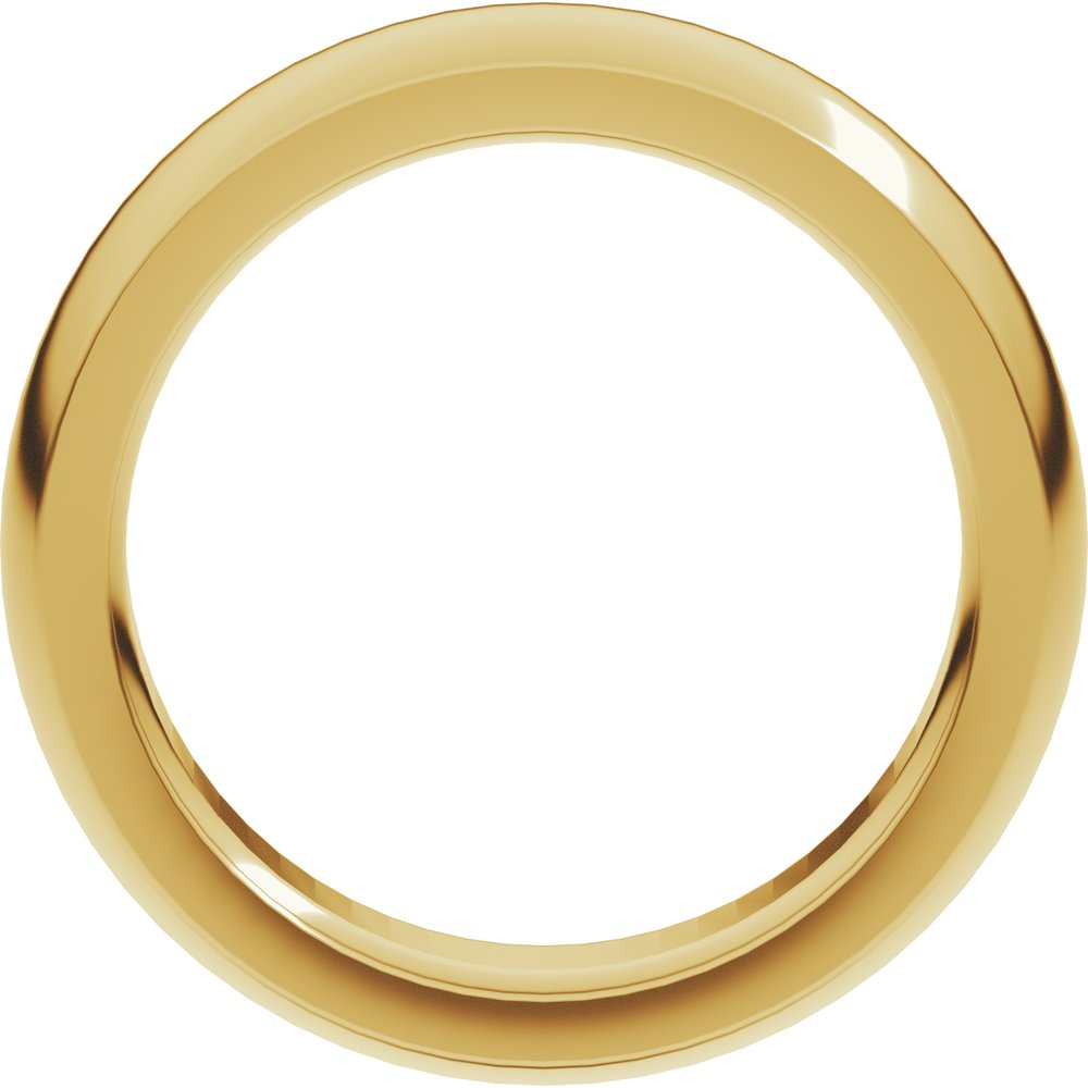 10K Yellow Gold 6 mm Heavyweight Comfort-Fit Half Round Band Size 11.5