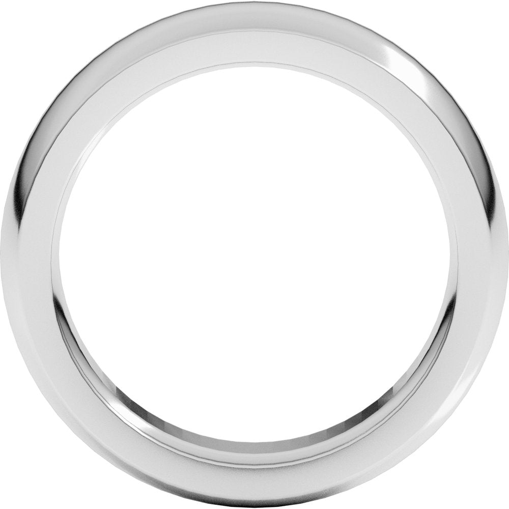 Sterling Silver 6 mm Heavyweight Comfort-Fit Half Round Band Size 10