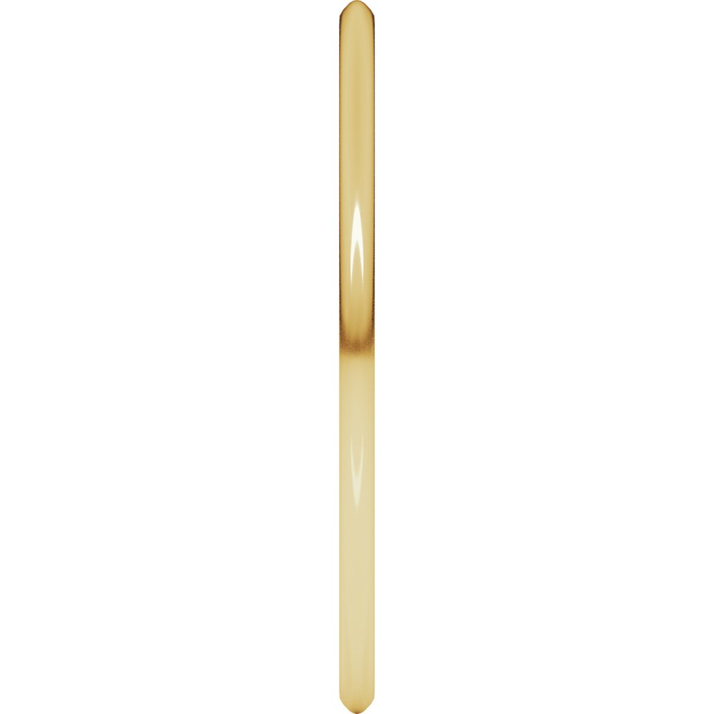 14K Yellow Gold 1 mm Lightweight Comfort-Fit Half Round Band Size 3.5