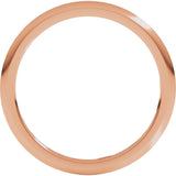 14K Rose Gold 1 mm Comfort-Fit Half Round Band Size 5 