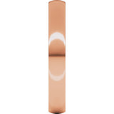 18K Rose Gold 3 mm Lightweight Comfort-Fit Half Round Band Size 9