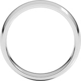 10K White 5 mm Half Round Comfort Fit Light Band