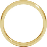 14K Yellow 5 mm Half Round Comfort Fit Light Band