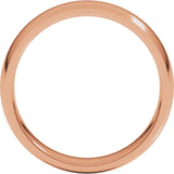 10K Rose 5 mm Lightweight Comfort-Fit Half Round Band