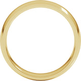 18K Yellow 5 mm Half Round Comfort Fit Light Band