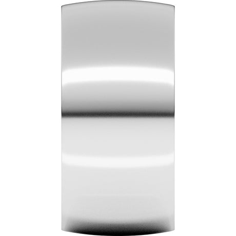 18K White Gold 10 mm Lightweight Comfort-Fit Half Round Band Size 6