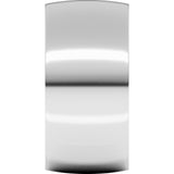 14K White Gold 10 mm Lightweight Comfort-Fit Half Round Band Size 7