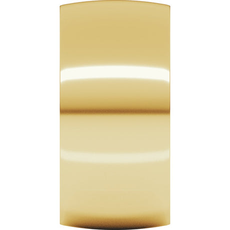 14K Yellow Gold 10 mm Lightweight Comfort-Fit Half Round Band Size 9