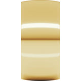 14K Yellow Gold 10 mm Lightweight Comfort-Fit Half Round Band Size 7.5