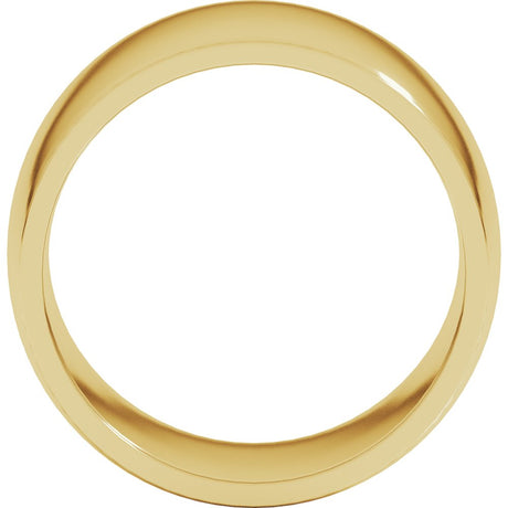 14K Yellow Gold 12 mm Lightweight Comfort-Fit Half Round Band Size 5