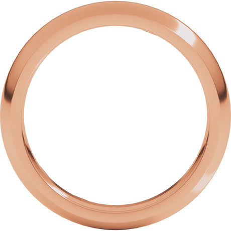 10K Rose Gold 4 mm Comfort-Fit Half Round Band Size 6.5 
