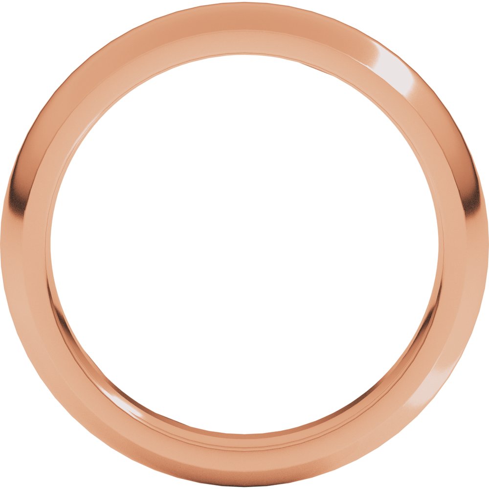 18K Rose 4 mm Comfort-Fit Half Round Band Size 9.5