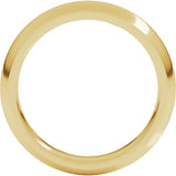 14K Yellow Gold 4 mm Comfort-Fit Half Round Band Size 4 