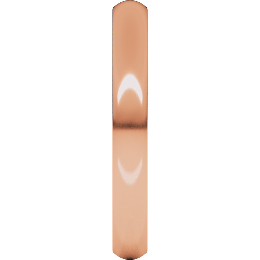 14K Rose 3 mm Heavyweight Comfort-Fit Half Round Band Size 7