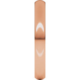 14K Rose 3 mm Heavyweight Comfort-Fit Half Round Band Size 7