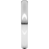 14K White Gold 3 mm Heavyweight Comfort-Fit Half Round Band Size 6