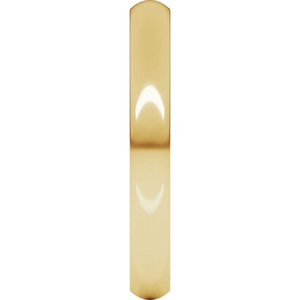 14K Yellow Gold 3 mm Heavyweight Comfort-Fit Half Round Band Size 6