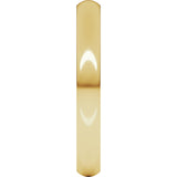 14K Yellow 3 mm Heavyweight Comfort-Fit Half Round Band