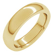 18K Yellow Gold 5 mm Heavyweight Comfort-Fit Half Round Band Size 9