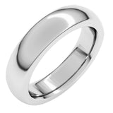 Palladium 5 mm Heavyweight Comfort-Fit Half Round Band Size 10.5