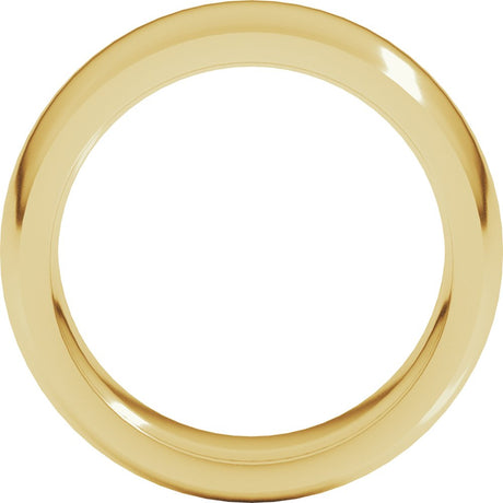14K Yellow Gold 7 mm Heavyweight Comfort-Fit Half Round Band Size 10