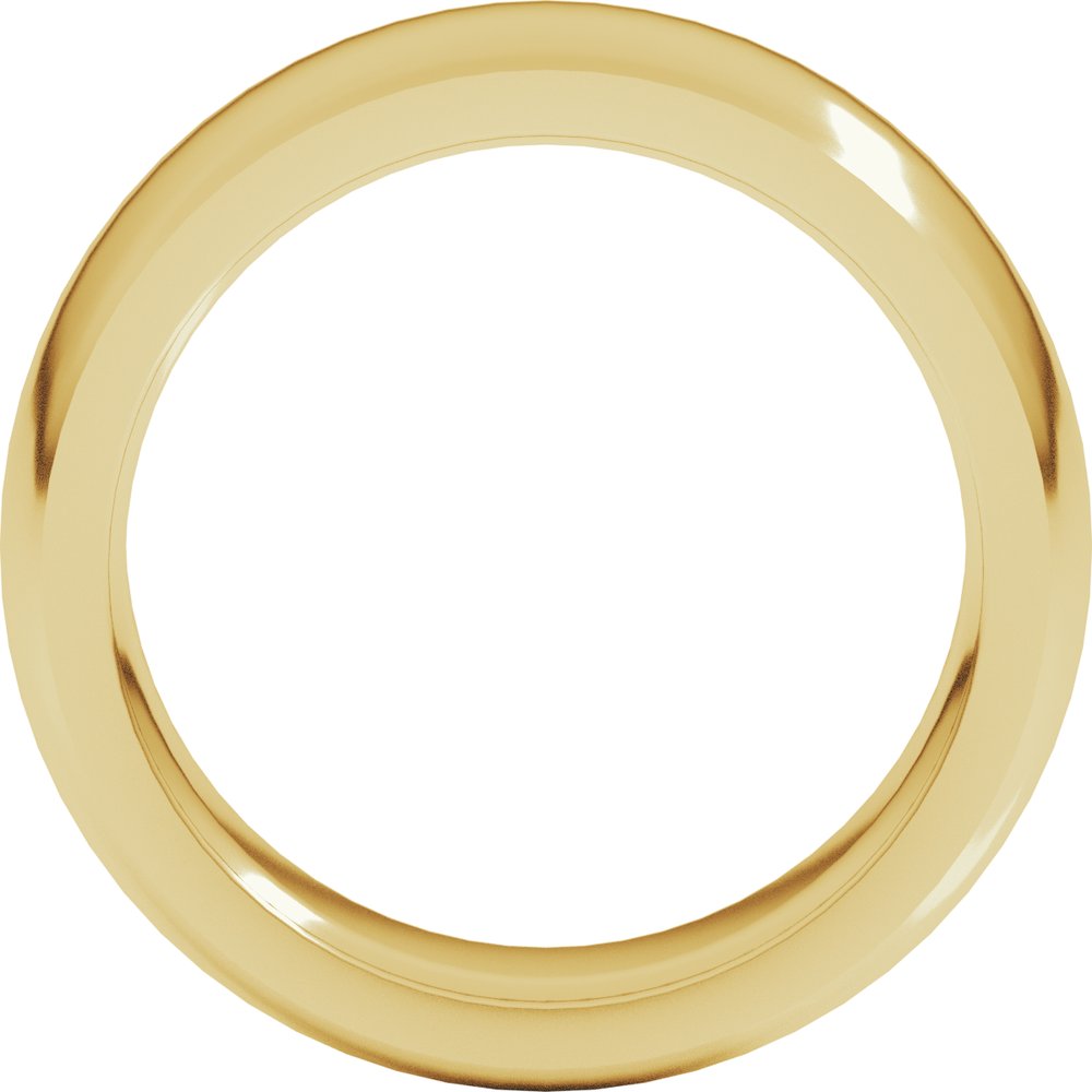 14K Yellow Gold 7 mm Heavyweight Comfort-Fit Half Round Band Size 8