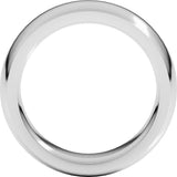 14K White Gold 7 mm Heavyweight Comfort-Fit Half Round Band Size 6