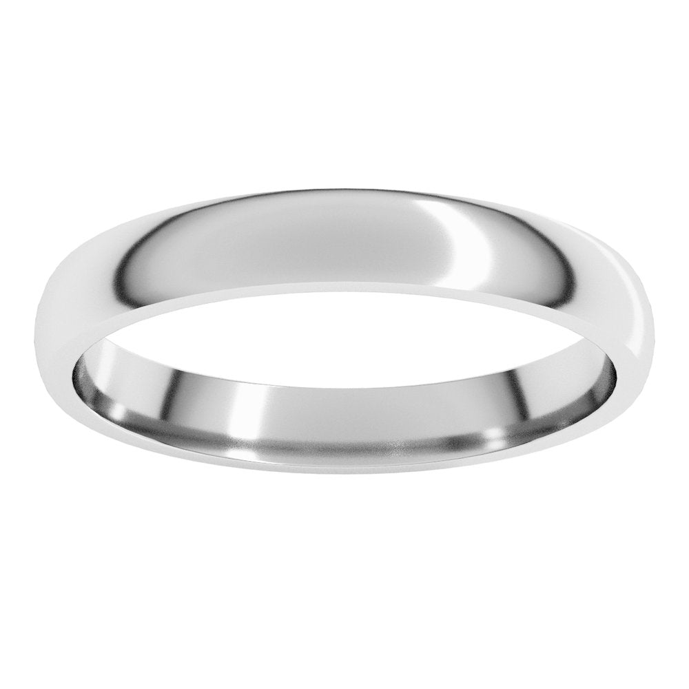 Sterling Silver 3 mm Lightweight Comfort-Fit Half Round Band Size 6