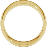 10K Yellow Gold 10 mm Lightweight Comfort-Fit Half Round Band Size 6.5