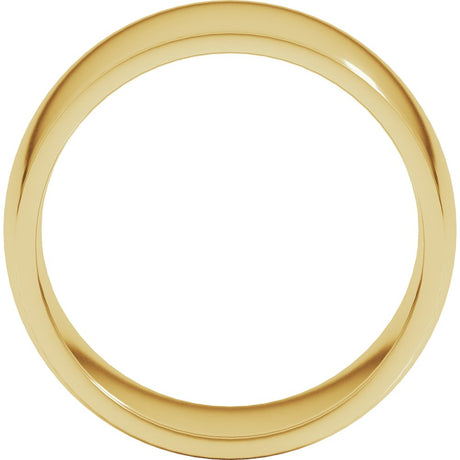 14K Yellow Gold 10 mm Lightweight Comfort-Fit Half Round Band Size 7.5