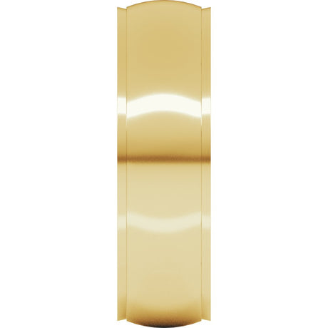10K Yellow 6 mm Stepped-Edge Comfort-Fit Half Round Band