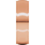 10K Rose 6 mm Stepped-Edge Comfort-Fit Half Round Band Size 8.5