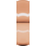 14K Rose 6 mm Stepped-Edge Comfort-Fit Half Round Band Size 10.5