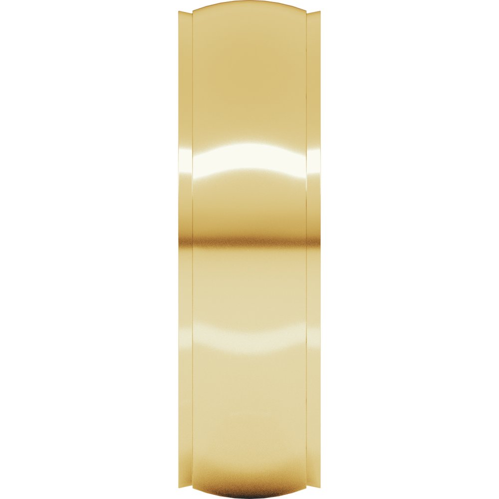 18K Yellow 6 mm Stepped-Edge Comfort-Fit Half Round Band Size 8