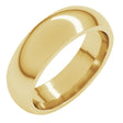 10K Yellow Gold 6 mm Comfort-Fit Half Round Band Size 4 
