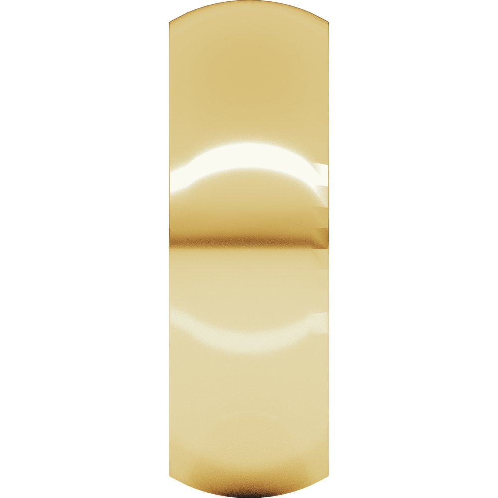18K Yellow Gold 7 mm Comfort-Fit Half Round Band Size 7.5 