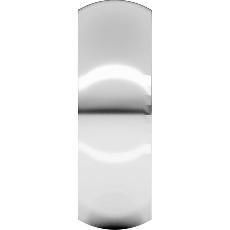Continuum Sterling Silver 7 mm Comfort-Fit Half Round Band Size 10.5 