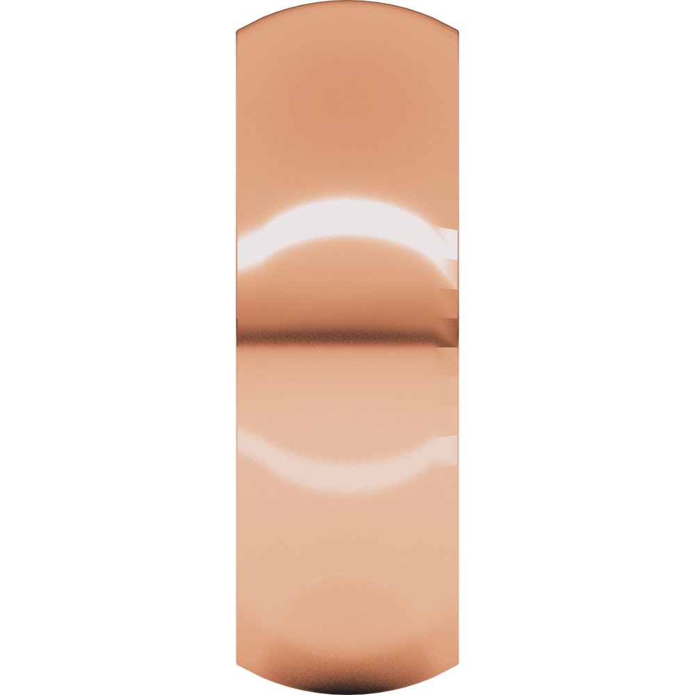 18K Rose Gold 7 mm Comfort-Fit Half Round Band Size 9 