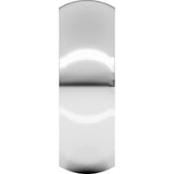 Palladium 7 mm Half Round Comfort Fit Band Size 11