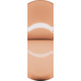 10K Rose Gold 7 mm Comfort-Fit Half Round Band Size 11 