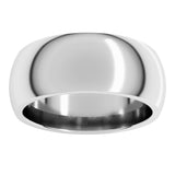 14K White 8 mm Half Round Comfort Fit Band