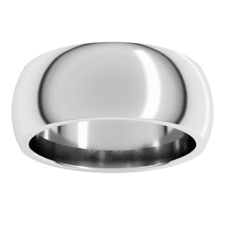 Sterling Silver 8 mm Comfort-Fit Half Round Band