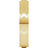 10K Yellow 4 mm Stepped-Edge Comfort-Fit Half Round Band Size 10