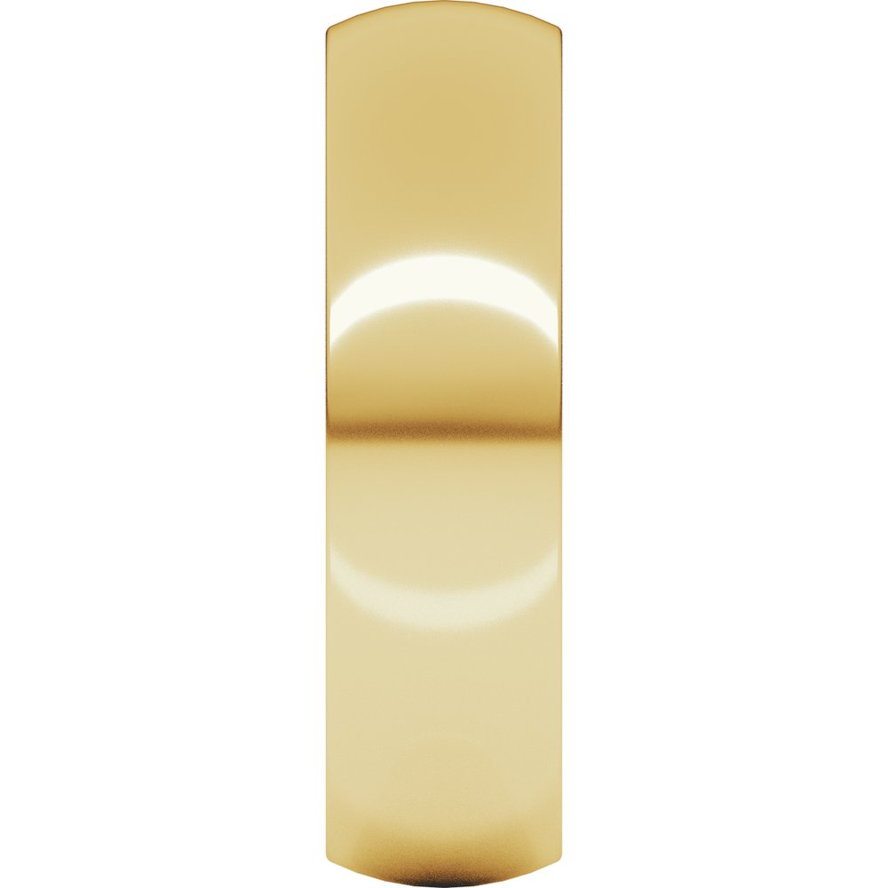 14K Yellow Gold 6 mm Heavyweight Comfort-Fit Half Round Band Size 5
