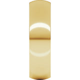 14K Yellow Gold 6 mm Heavyweight Comfort-Fit Half Round Band Size 5