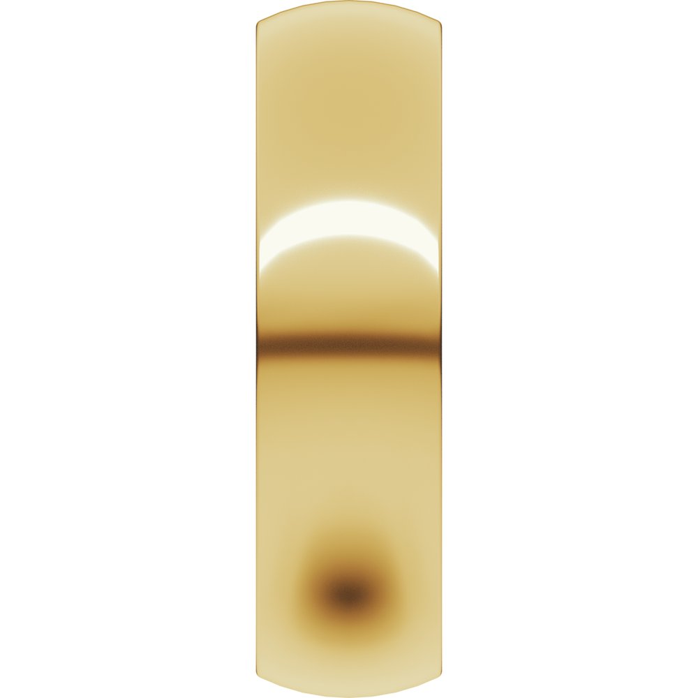 10K Yellow Gold 6 mm Heavyweight Comfort-Fit Half Round Band Size 11.5