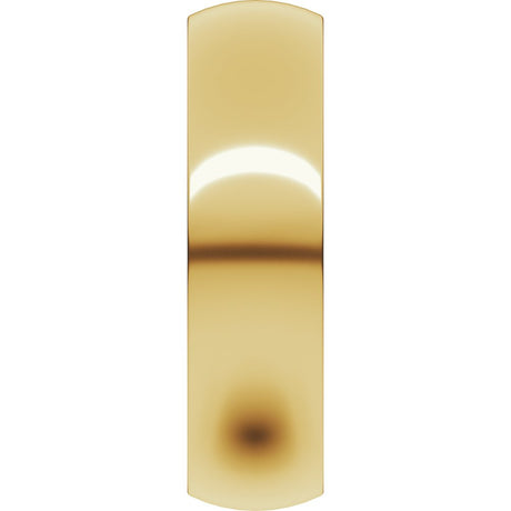 10K Yellow Gold 6 mm Heavyweight Comfort-Fit Half Round Band Size 11.5