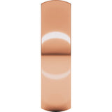 14K Rose Gold 6 mm Heavyweight Comfort-Fit Half Round Band Size 8