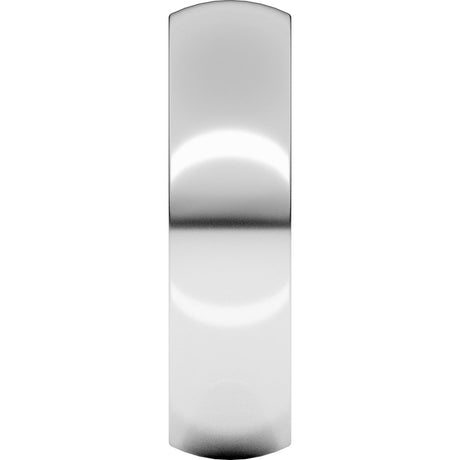 18K White Gold 6 mm Heavyweight Comfort-Fit Half Round Band Size 8